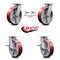 Service Caster 8 Inch Kingpinless Red Poly on Steel Wheel Caster Swivel Locks 2 Brakes, 2PK SCC-KP30S820-PUR-RS-BSL-2-SLB-2 - alternate 5